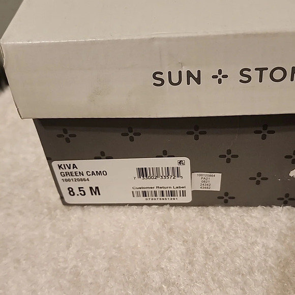 NIB Men's Sun + Stone Kiva Lace-up Sneakers. Size 10M. Camo - Picture 4 of 14